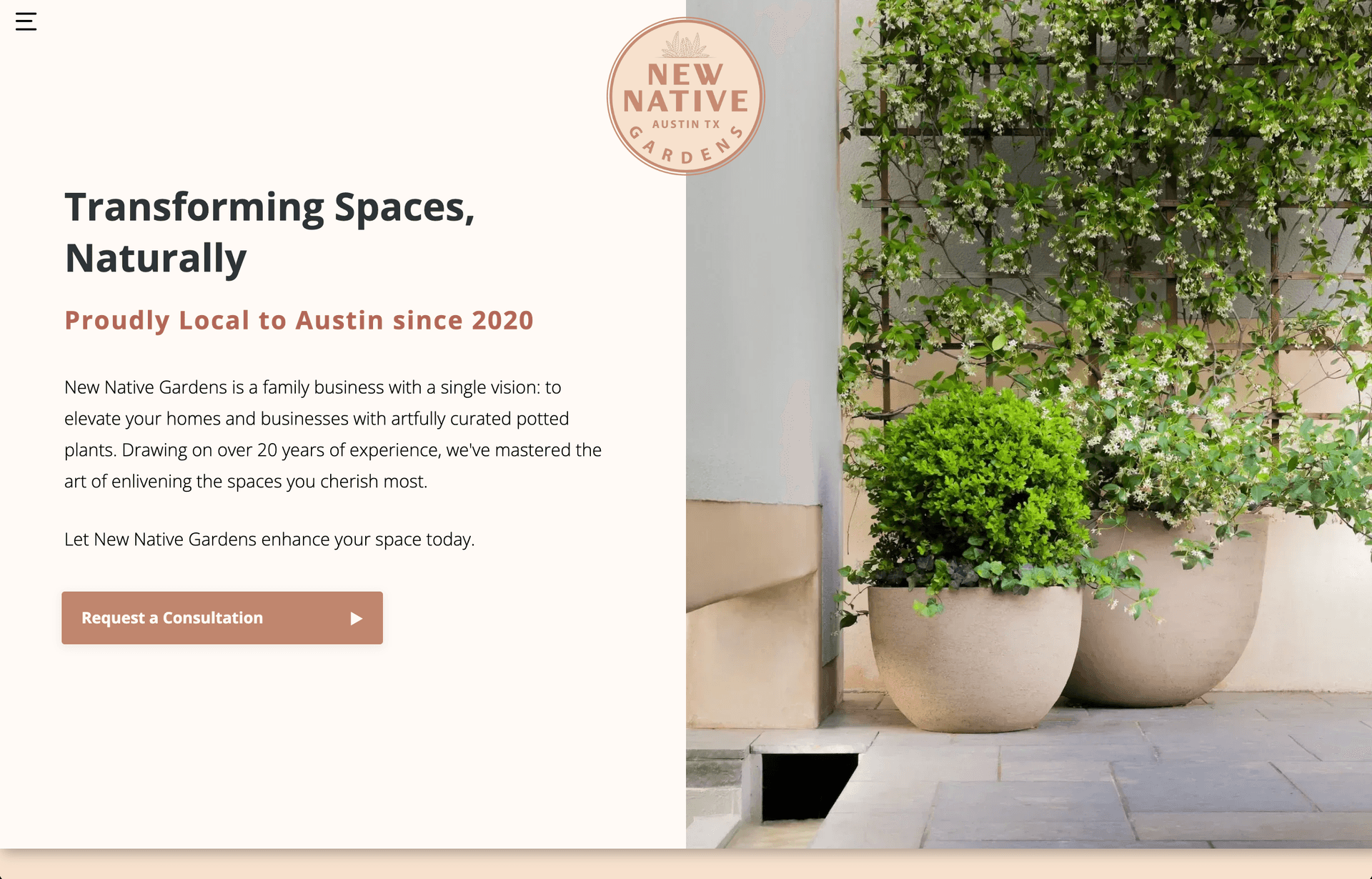 Screenshot newnativegardens.com